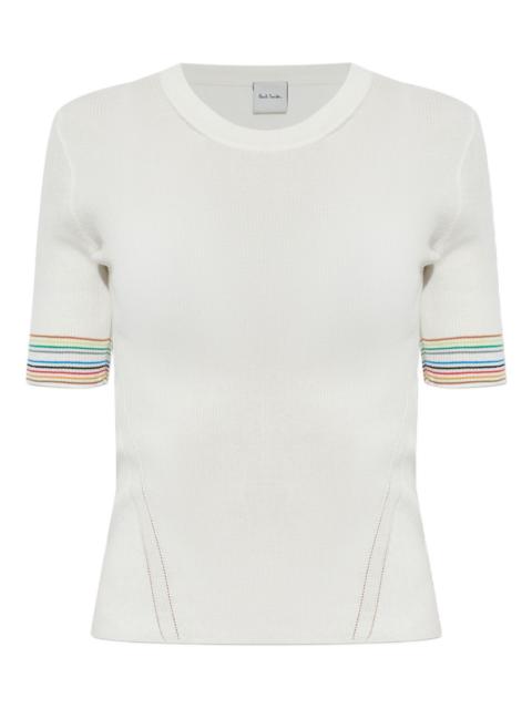 Signature Stripe ribbed T-shirt