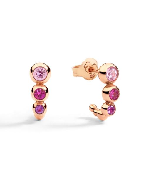 ROSE GOLD & COLOURED STONES BOLLICINE EARRINGS