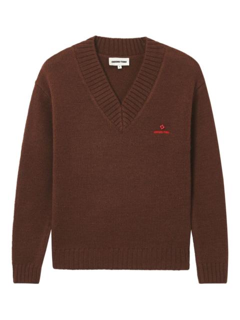 V-neck logo sweater