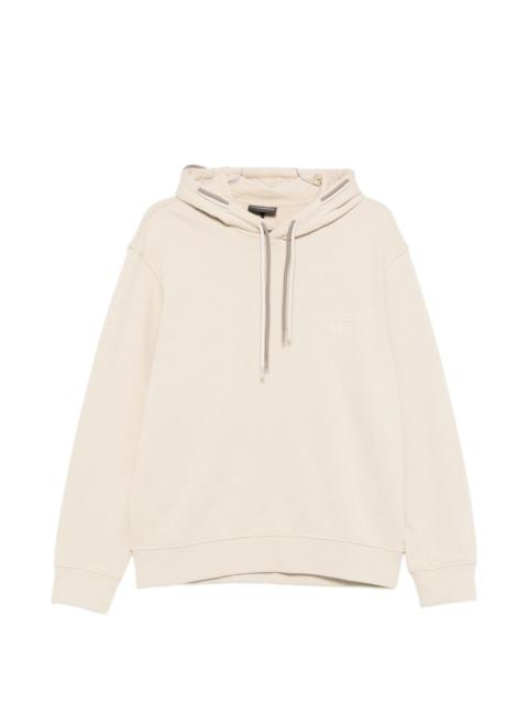 logo-deail cotton hoodie