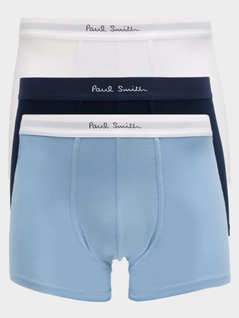Men & apos;s Solid Cotton 3-Pack Boxer Briefs