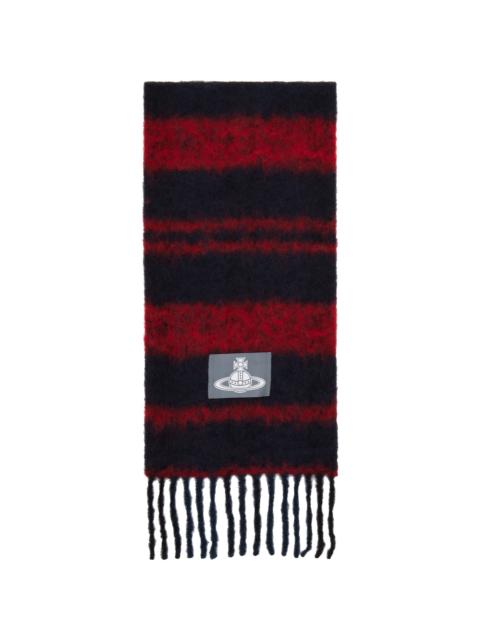 Red & Black Chunky Stripe Scarf