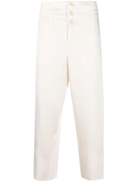 buttoned slim trousers
