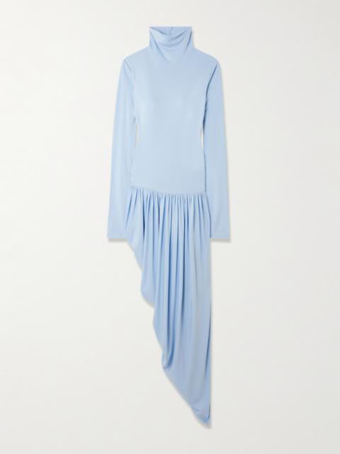 Solina Draped Jersey Mock-neck Maxi Dress