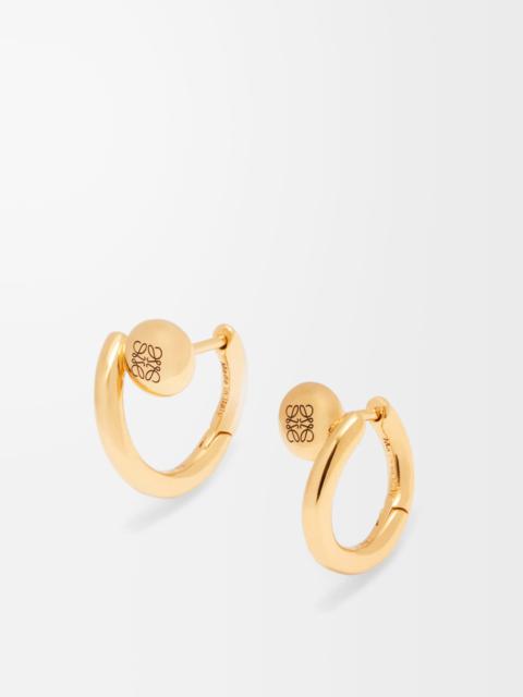 Anagram Pebble mini hoop earrings in sterling silver