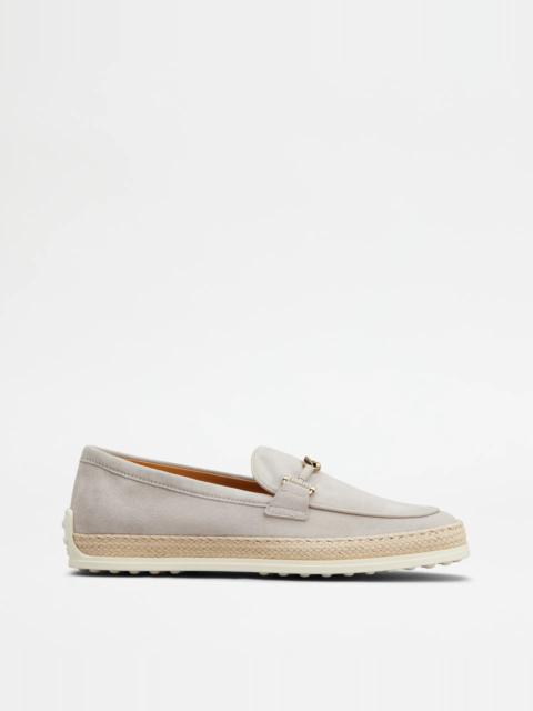 LOAFERS IN SUEDE - GREY