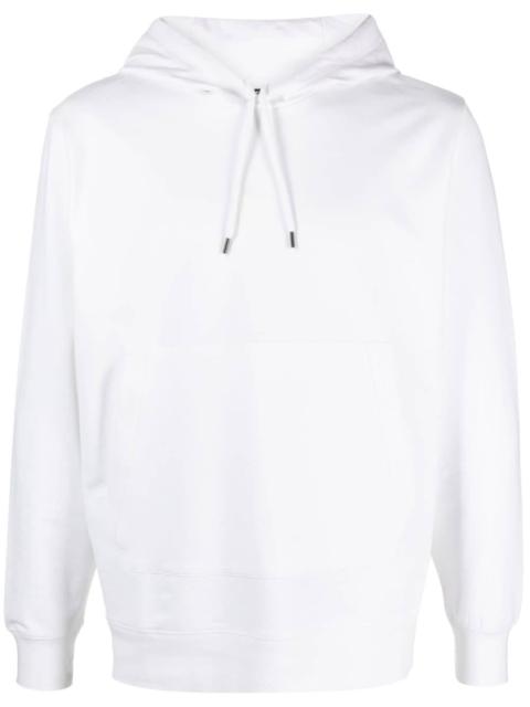 logo-print stretch-cotton hoodie