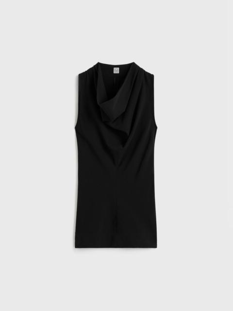 Cowl-neck top black