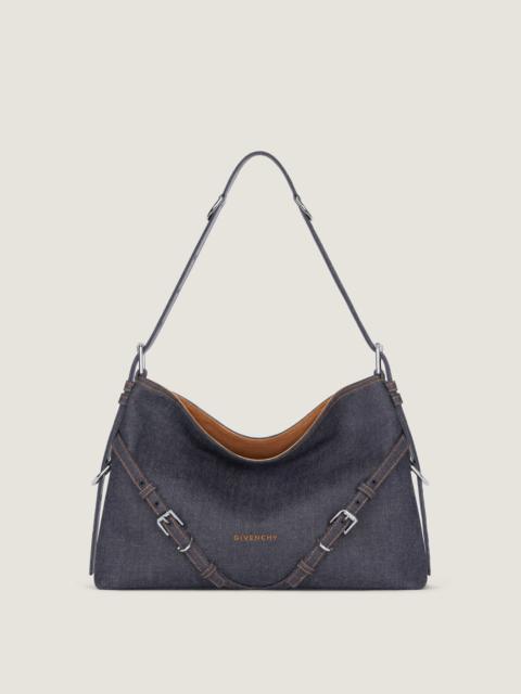 MEDIUM VOYOU BAG IN DENIM
