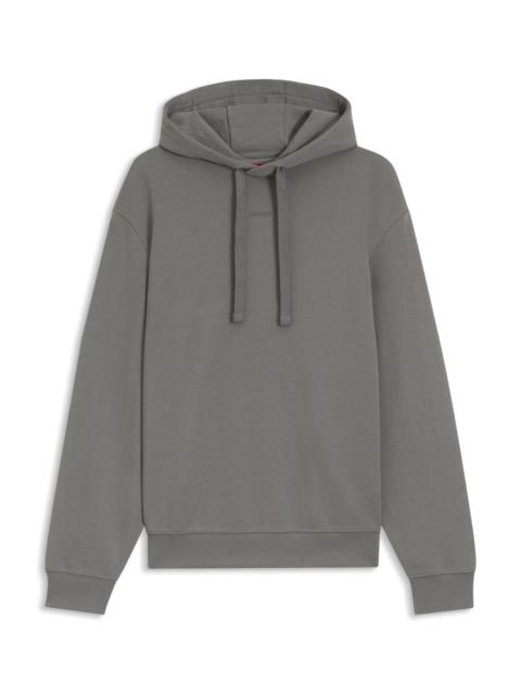CONTRAST-LOGO HOODIE IN COTTON TERRY
