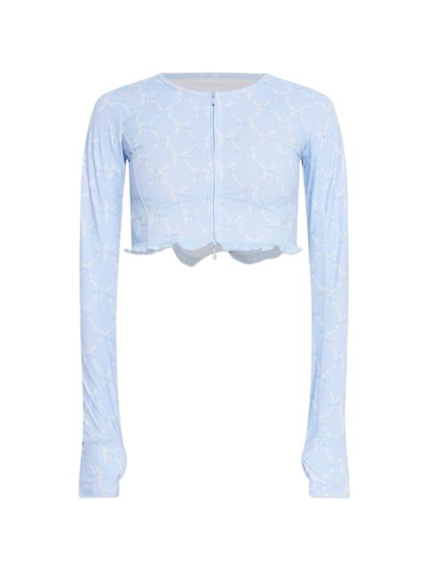 Laudie ruffle long-sleeve top
