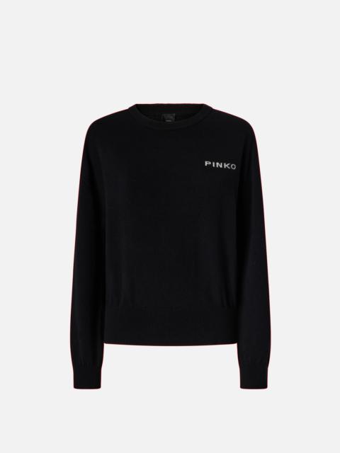 SWEATER WITH LOVE BIRDS MAXI-LOGO