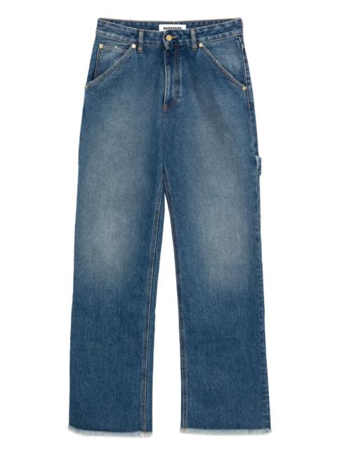 frayed-hem carpenter jeans