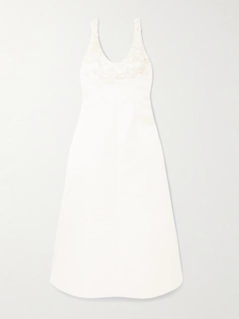 Abella Embellished Mikado Midi Dress