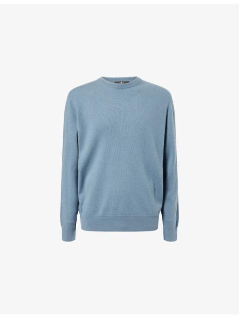 Crewneck Logo-Patch Cashmere Jumper