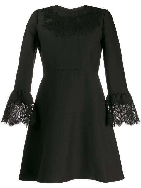 lace insert short dress