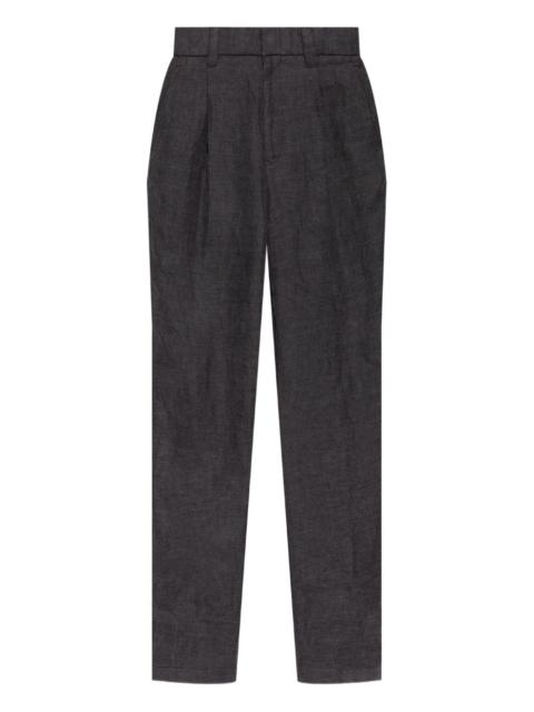 pleated tailored trousers