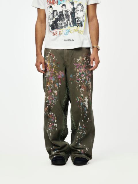 PAINTER'S HAND-BEADED DOUBLE-WIDE TROUSER (MULTI)