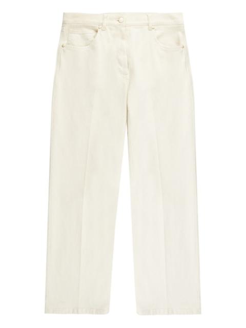 straight-leg cropped trousers