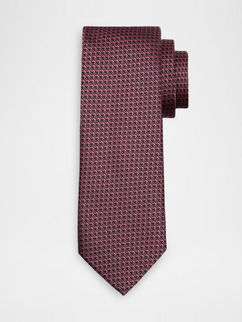 Men's Houndstooth Silk Jacquard Tie