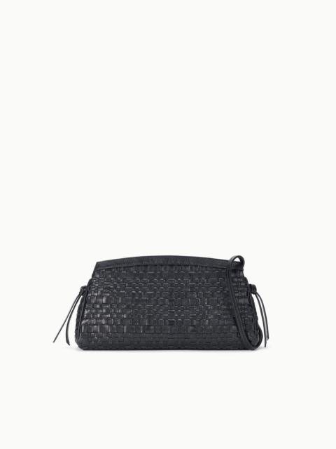 STAUD MAUDE CONVERTIBLE CLUTCH BLACK WOVEN
