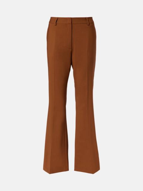 Wool-blend bootcut pants