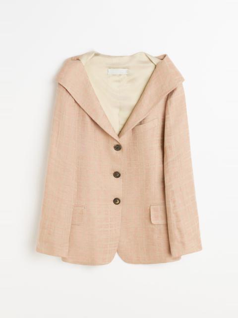 Kaonashi Blazer Hammock Check Crumpled Linen