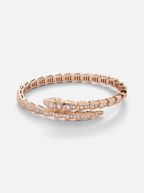 Serpenti Viper 18kt rose gold bracelet with diamonds