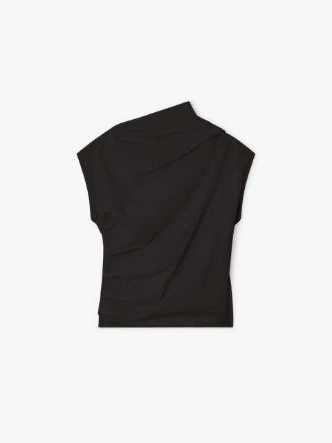BLACK RUCHED TOP