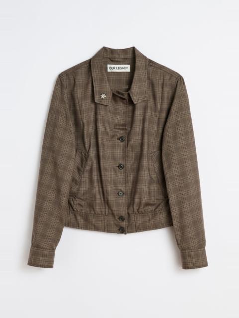 Tuxedo Bomber Dirty Brown Glen Plaid