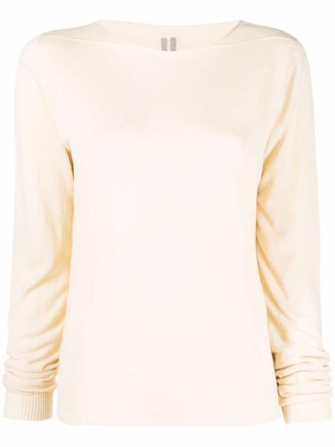 rib-trimmed organic cotton jumper