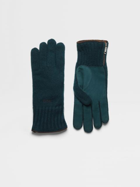 DARK GREEN OASI CASHMERE GLOVES