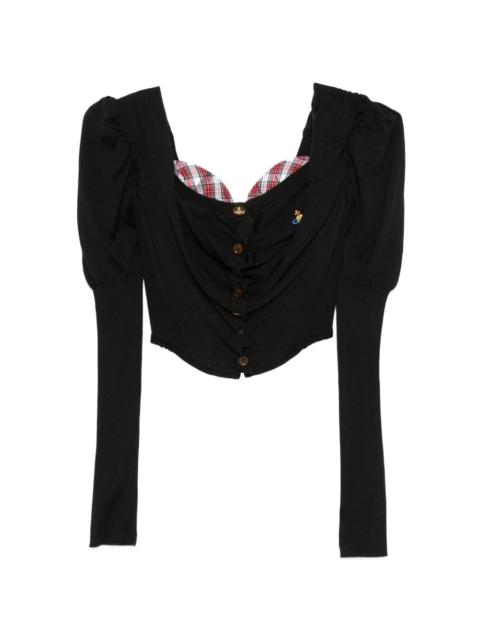 button bea corset top