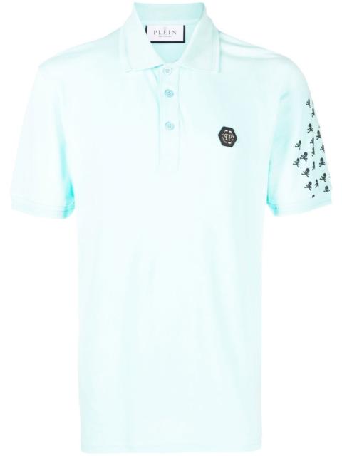 Skull and Bones cotton polo shirt