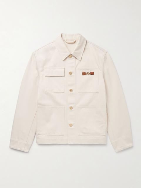 Embellished Denim Jacket Ecru