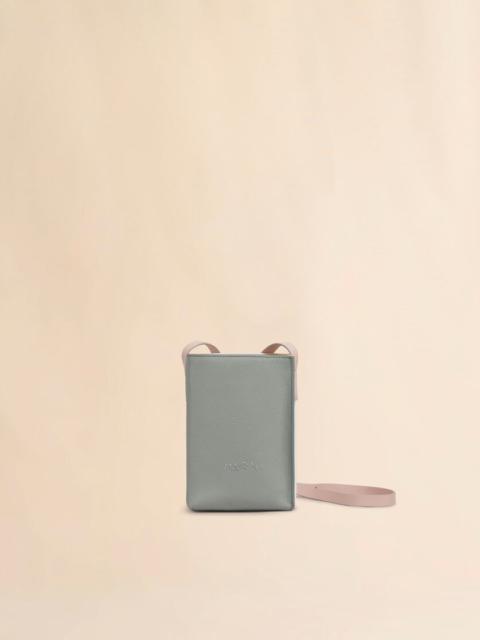 GREY AND WHITE LEATHER MUSEO NANO BAG WITH MARNI SYMBOL EMBROIDERY