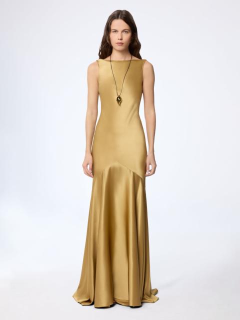 Gold Mermaid Dress With Open Back