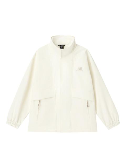 New Balance Logo Print Sport Jacket 'White' AMJ31305-CLC