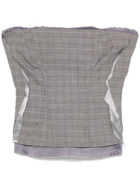 plaid-check corset