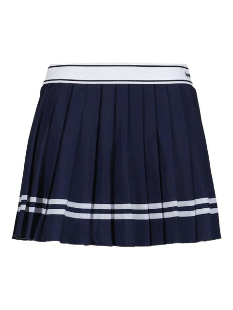 pleated striped skirt