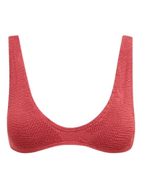 palm-print scout bikini top