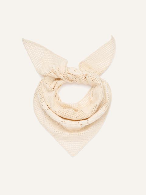 Crochet bandana in cream