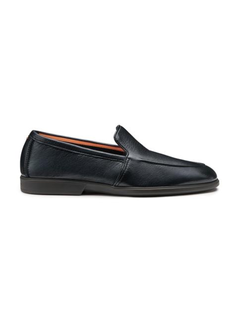Men's black leather loafer