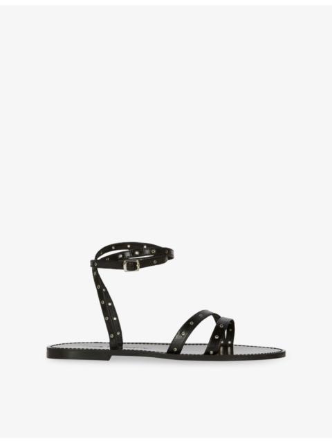 Strappy Flat Leather Sandals