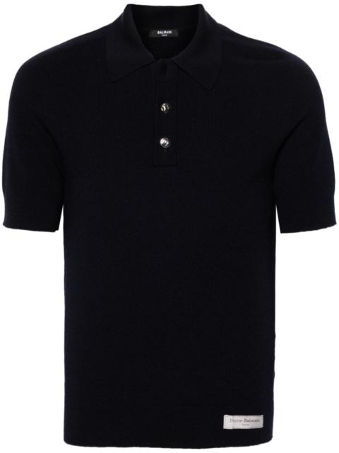 short-sleeve merino polo shirt