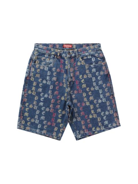 Supreme Gradient Jacquard Denim Short Blue