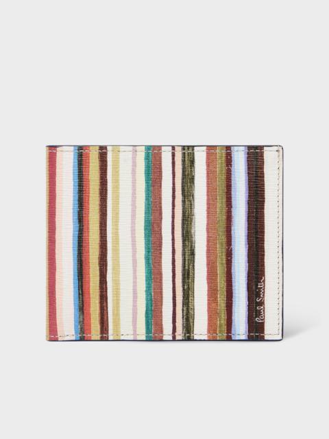 'Painted Signature Stripe' Compact Billfold Wallet