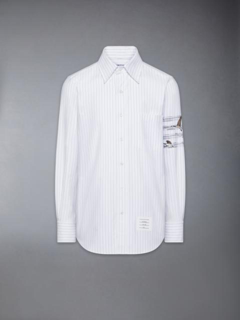 GEESE 4-BAR PINSTRIPE OXFORD SHIRT