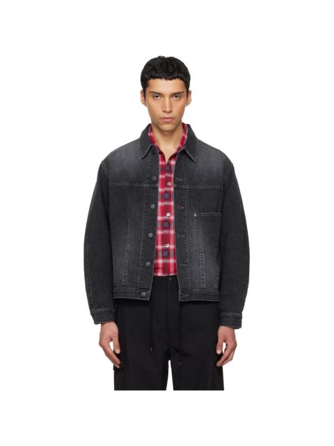 Black Darts Bottom Denim Jacket
