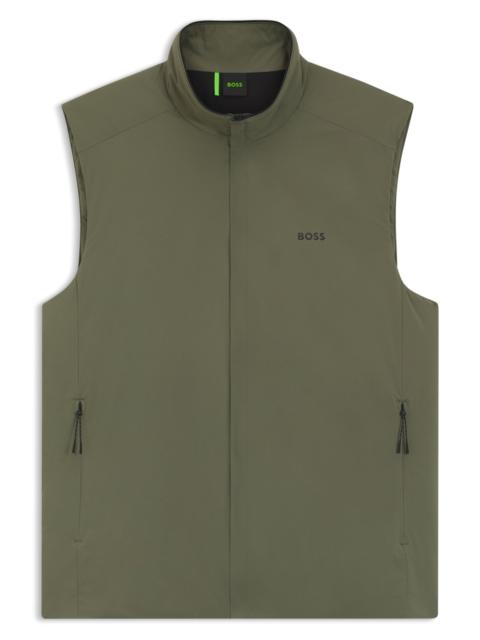 LOGO-DETAIL GILET WITH WATER-REPELLENT FINISH